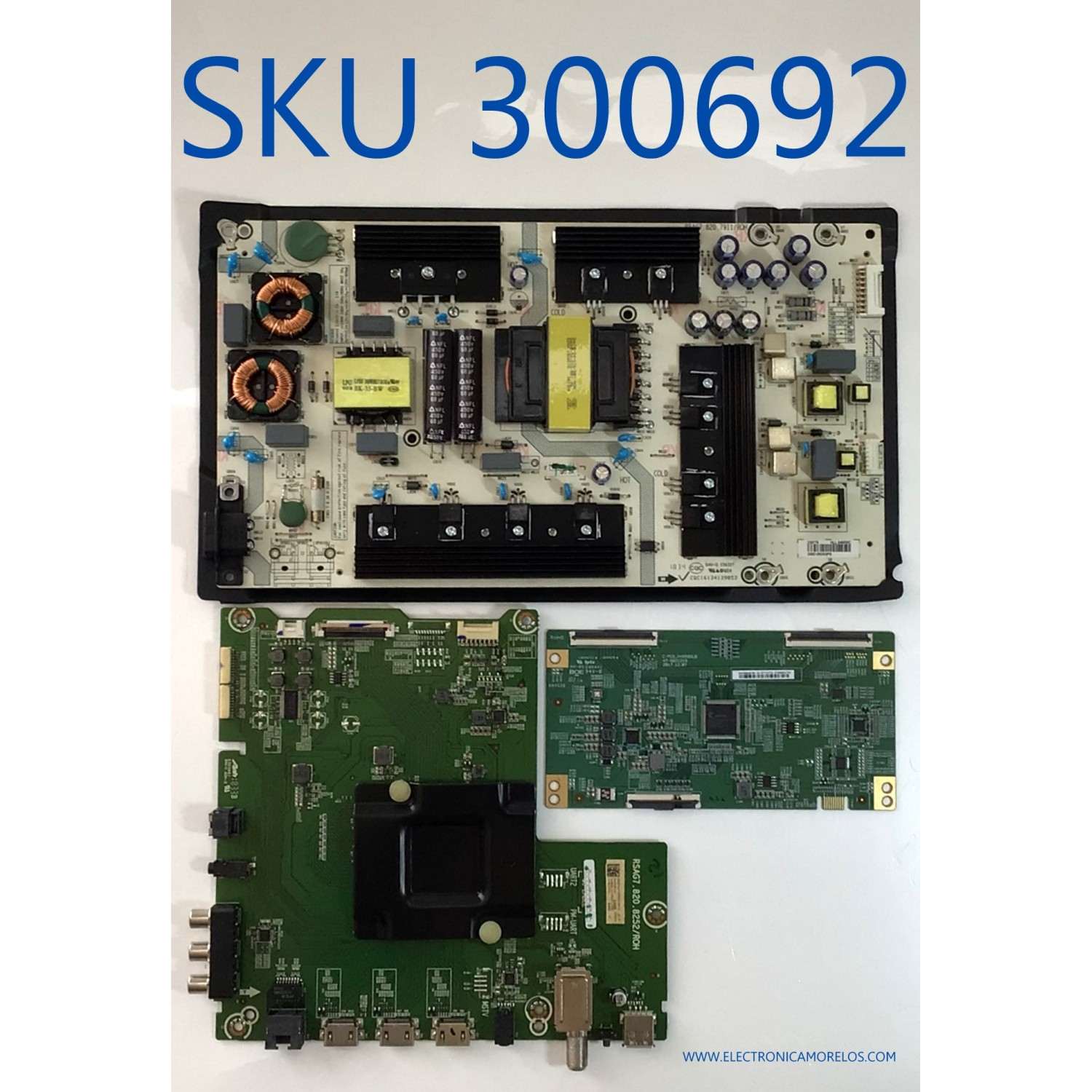 KIT DE TARJETAS PARA TV SHARP / MAIN 239887 / RSAG7.820.8252/ROH / FUENTE 239778 / RSAG7.820.7911/ROH / T-CON 44-9771477O / C-PCB-HV650QUB / PANEL HD650S1U71-L1\S0\GM\ROH / MODELO LC-65Q7300U